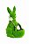 Decoração Coelho Verde Musgo - 27cm - 1 UN - Tokdacasa - Imagem 1