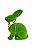 Decoração Coelho Verde Musgo - 33cm - 1 UN - Tokdacasa - Imagem 1