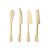 CJ 4 Facas Para Queijo Positano Inox Dourado - Lyor - Imagem 1