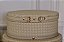 Caixa Oval PU Textura Tramada - Off White - Tam M- Entrecasa - Imagem 2