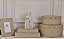 Caixa Oval PU Textura Tramada - Off White - Tam M- Entrecasa - Imagem 4