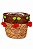 Cachepot Fibra Natural Detalhe Cereja - 15x14cm - Tuut - Imagem 1