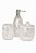 Kit Em Vidro Para Banheiro Transparente/Branco- 3 Pçs - Mart - Imagem 1