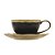 Kit 6 Xícaras Porcelana Preto E Dourado Dubai 200ml - Wolff - Imagem 2