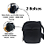 Bolsa Shoulder Bag Preta 2 Bolsos Resistente Impermeável - Imagem 3