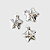 Vintage - Conjunto de 3 Estrelas de Natal - Imagem 1