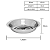 Bacia inox 30X6,3cm, capacidade 2500ml - Imagem 2
