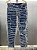 Distressed dark blue denim - Imagem 1