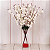 Buque Flor Cerejeira 7 Galhos Artificial Decorativa Planta - Imagem 3