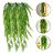 3 Pendente Samambaia Folhagem Planta Artificial Decorativa - Imagem 1