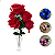 Buquê De Rosa Flor Artificial 43cm 5 Flores Grandes Realista - Imagem 1