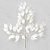 Kit 12 Galhos Ficus Brancos Folhagem Decorativa Artificial - Imagem 1