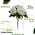 Buque de Rosas Aveludadas Brancas 6 Flores Artificial - Imagem 3