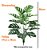 Planta Artificial Costela De Adão 80cm 24 Folhas Árvore Luxo - Imagem 3