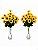 Kit 2 Mini Buquê  de Girassol Artificial 33cm Realista Luxo - Imagem 1