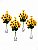 Kit 4 Mini Buquê  de Girassol Artificial 33cm Realista Luxo - Imagem 1