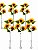 Kit 6 Galhos Girassol Artificial Grande 3 Flores  Haste Luxo - Imagem 1