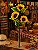 Kit 6 Galhos Girassol Artificial Grande 3 Flores  Haste Luxo - Imagem 6