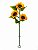 Galho Girassol Artificial Grande 3 Flores Decorativo Haste - Imagem 1