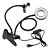 Ring Light Preto Articulado de Mesa Suporte Celular p/ Lives - Imagem 2