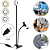 Ring Light Preto Articulado de Mesa Suporte Celular p/ Lives - Imagem 8