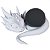 Suporte de Mesa Estilo Baby Dragon Dragão Branco Compatível com Alexa Echo Dot 4 e 5 - Imagem 1