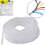 Organizador de Fios e Cabos 10.5metrosx0.8cm (Branco Transparente) - Imagem 1