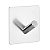 Cabide Gancho Suporte De Parede Inox Dupla Face Blister C/2un - Imagem 2