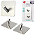Cabide Gancho Suporte De Parede Inox Dupla Face Blister C/2un - Imagem 1