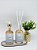 KIT LAVABO CLEAN  bandeja branca de cerâmica + vaso dourado com planta + sabonete + difusor - Imagem 3