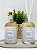 KIT LAVABO CLEAN  bandeja branca de cerâmica + vaso dourado com planta + sabonete + difusor - Imagem 6