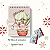 KIT NATAL 9: Bloquinho + Chaveiro Post It (Capas iguais) - Imagem 1