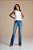 Calça Agata Boot Cut Flor de Liz  F62298P - Imagem 1