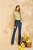 Calça Feminino Jeans Flor de Lis F62423P - Imagem 1