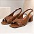 Sandalia Slingback Feminino Salto bloco Couro Legitimo Bottero Original - Imagem 4