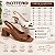 Sandalia Slingback Feminino Salto bloco Couro Legitimo Bottero Original - Imagem 7