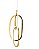 Pendente LED 50W 3000K Dourado 28x53cm cabo 2m QD05258 - Imagem 1