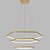 Pendente LED Hexagonal Dourado 70W 3000K 80+60+40cm cabo 2m - Imagem 3