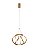 Pendente LED 40W 3000K Dourado D30x20cm 3000lm Bivolt QD05393 - Imagem 1