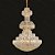 Lustre Cristal Transparente Metal Dourado D120xA180cm 44xE14 DCD01013 - Imagem 3