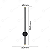 Arandela One Way Luz Indireta Preto 90cm LED 20W 3K/4K/6,5K EBAR61700 - Imagem 3