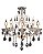 Lustre em Cristal e Metal Dourado D77xh67cm 8xE14 8 braços 8034/8AB - Imagem 1