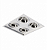 Spot de Embutir Recuado Sura 4x AR111 GU10 RI-E1215/2x2 BFM - Imagem 1
