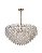 Pendente Cristal Metal Dourado e Prata D80cm 18xE14 DCD06640 - Imagem 1