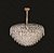 Pendente Cristal Metal Dourado e Prata D80cm 18xE14 DCD06640 - Imagem 2