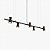 Pendente Pivô 5 x G-9 + 5x GU10 120cm x 23cm x 18,5cm Preto - Imagem 2