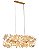 Lustre Pendente Metal Dourado+Vidro Branco 18xG9 C100cm DCD06239 - Imagem 1