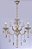 Lustre em Cristal + Metal Dourado 3xE14 3 braços 50x60cm DCD00478-3 - Imagem 2