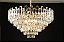 Pendente Cristal Transparente e Metal Dourado  D75cm E14x16 - Imagem 1