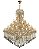 Lustre em Cristal Translúcido e Alumínio Dourado 66 Lampadas DCD00826 - Imagem 1